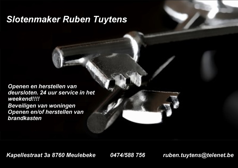 slotenmakers Ruiselede Slotenmaker Ruben Tuytens