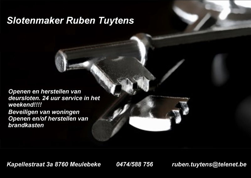 slotenmakers Tielt Slotenmaker Ruben Tuytens